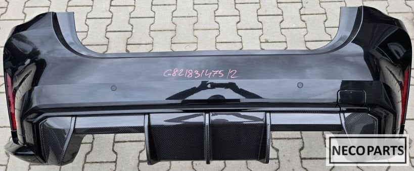 BMW M4 G82 G83 CARBON ACHTERBUMPER BUMPER COMPLEET ORIGINEEL, Arrière, -, Utilisé, -