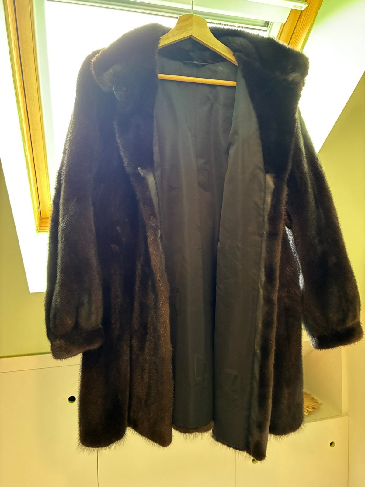 Donkerbruine bontmantel, Kleding | Dames, Ophalen, Zo goed als nieuw