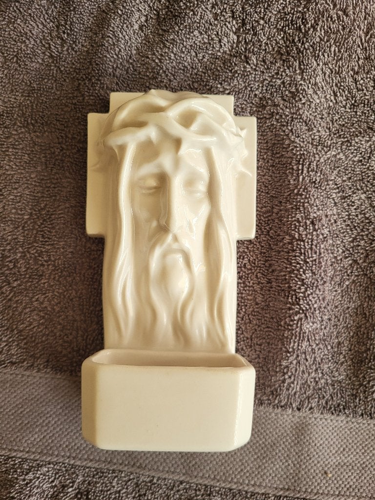 2 bols à eau bénite vintage en porcelaine, Enlèvement ou Envoi