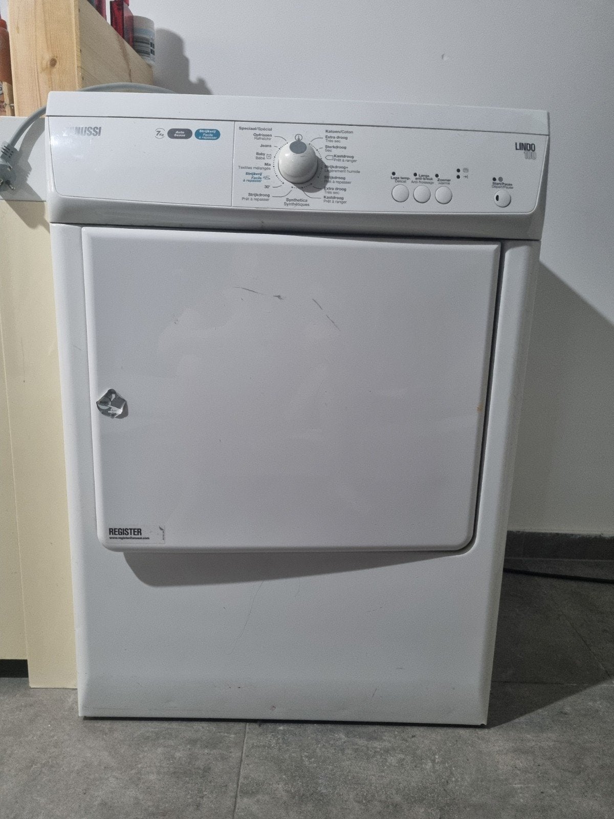 Zanussi 7kg droogkast strijkvrij, Elektronische apparatuur, Droogkasten, Ophalen