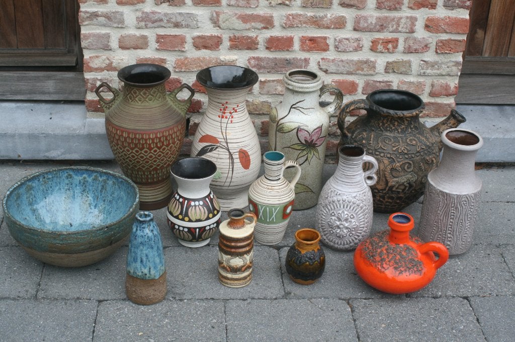 12x vaas West-Germany jasba scheurich bay keramik (jaren 60), Antiek en Kunst, Ophalen of Verzenden