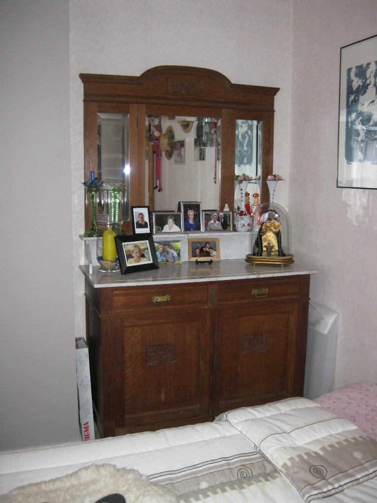 Slaapkamer volledig met bed, Ophalen, Gebruikt, Twijfelaar, Bruine eiken hout