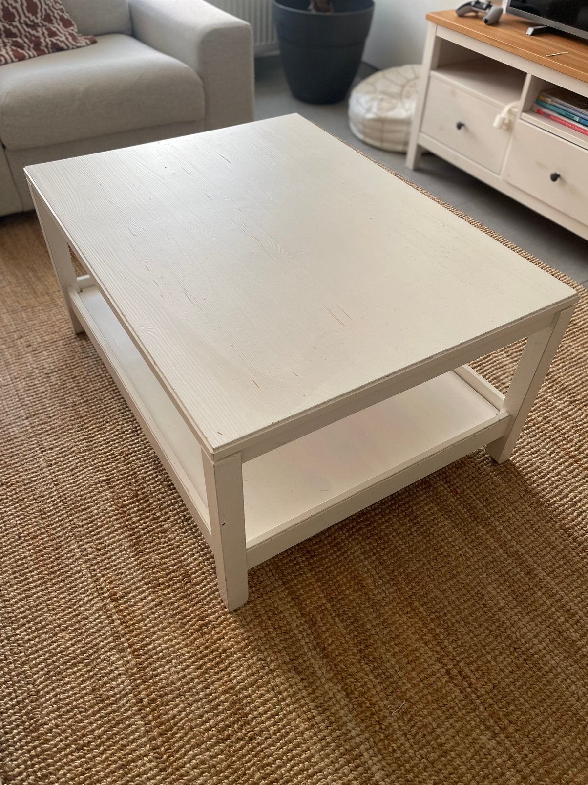 Table basse en bois blanc IKEA, Maison & Meubles, Tables | Tables de salon, Enlèvement, Utilisé
