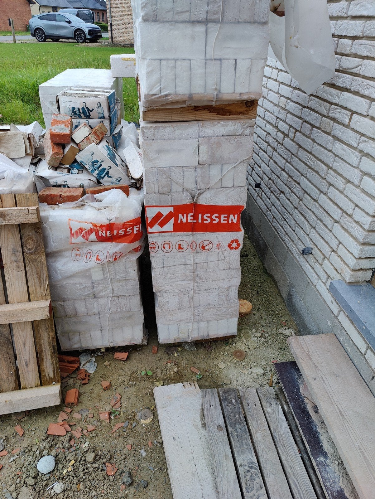 Witt brik, Ophalen, Nieuw, Bakstenen