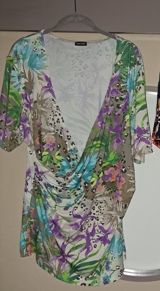 2 x Shirt Gerry Weber, XL/46 -1x lange mouw-1x korte mouw, Meerkleurig, Maat 46/48 (XL) of groter, Ophalen of Verzenden, Zo goed als nieuw