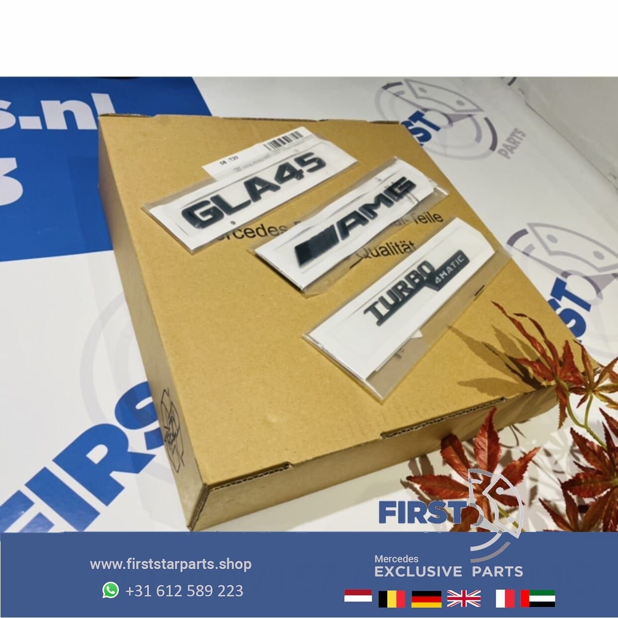 W156 X156 GLA 45 AMG LOGO SET ZWART EMBLEMEN Mercedes GLA45, Gebruikt, -, Ophalen of Verzenden, -