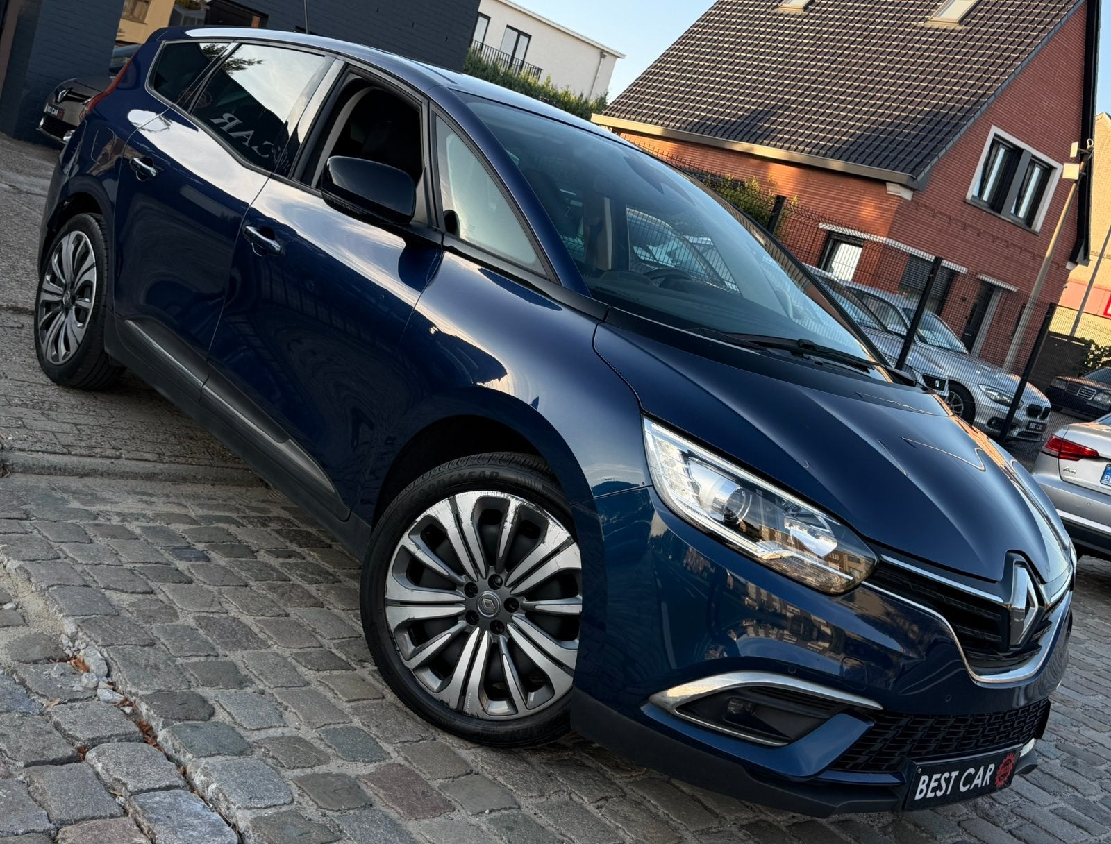Renault Grand Scenic 1.33TCe * 2021 * Garantie, 4 cilinders, Blauw, Multifunctioneel stuurwiel, Bedrijf