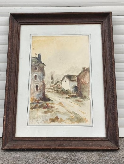 Aquarelle ruelle signe, Enlèvement ou Envoi, Aquarelle