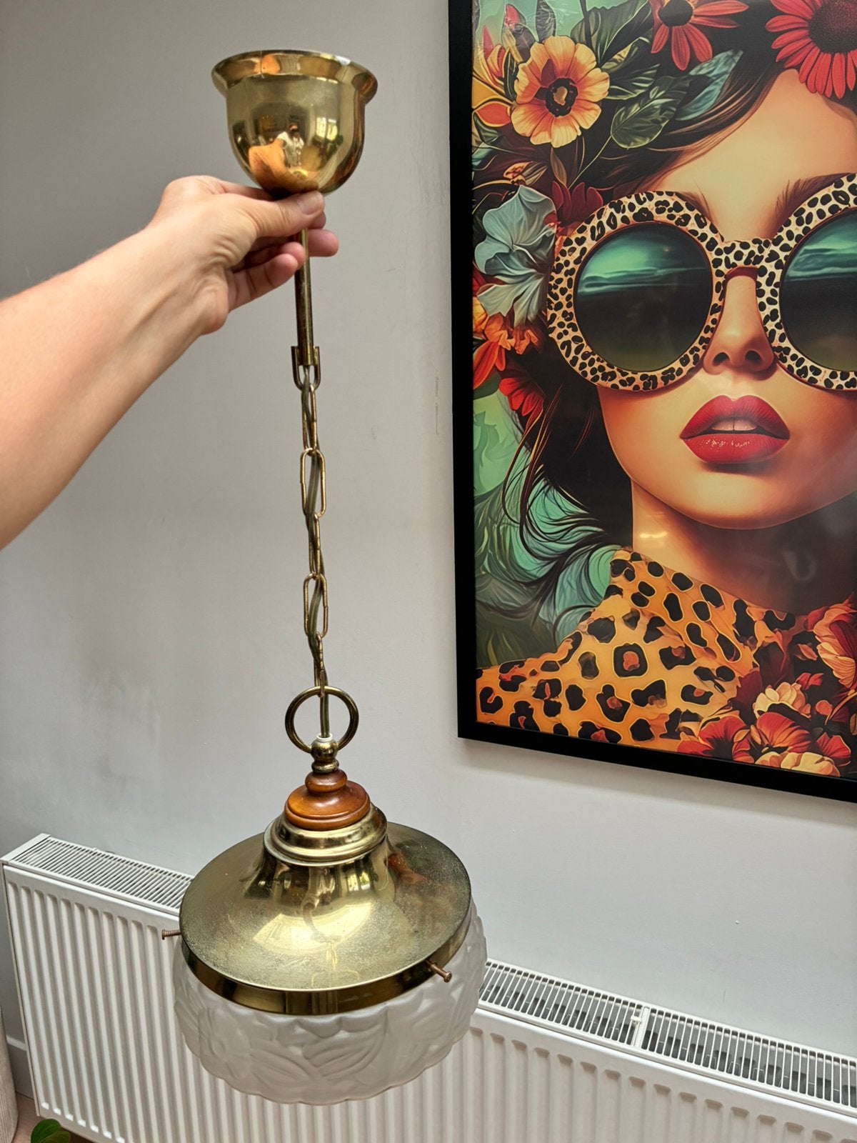 Vintage hanglamp, Ophalen, Gebruikt, Overige fittingen, Retro vintage
