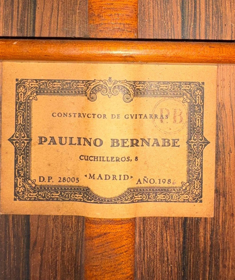 Paulino Bernabe senior 1986 guitare de concert, Enlèvement ou Envoi