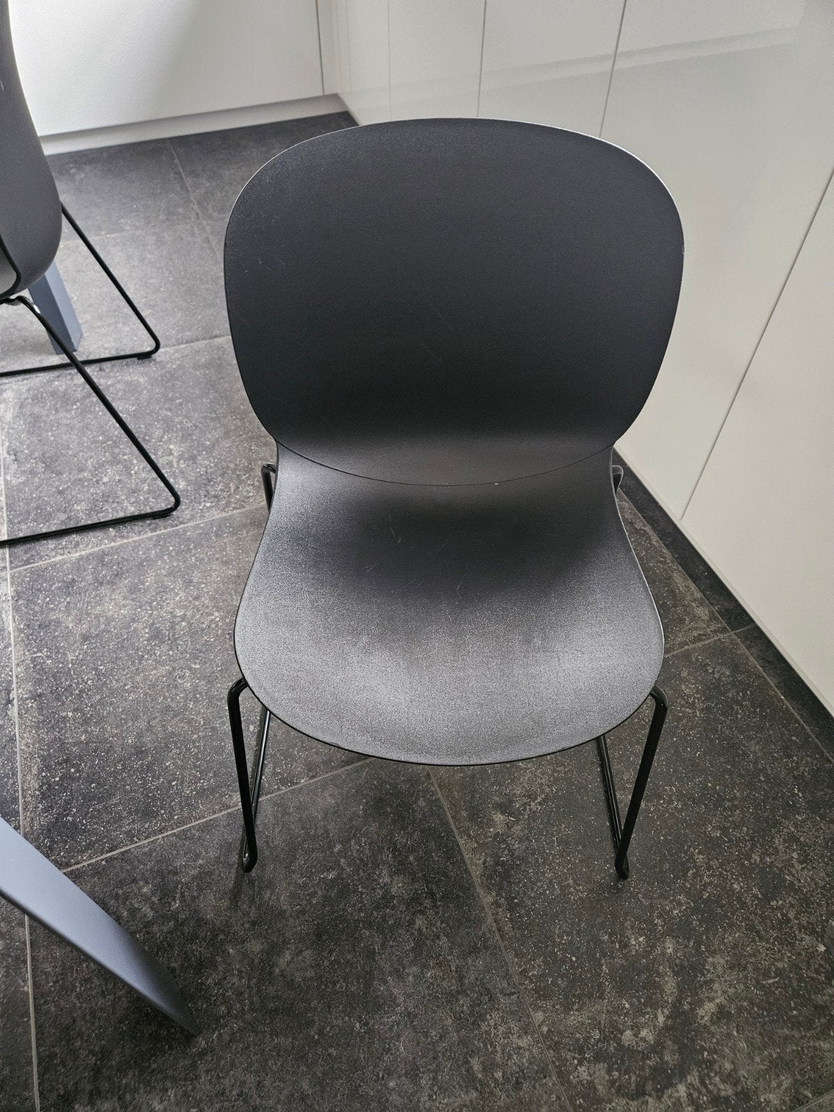chaises de cuisine noires, Maison & Meubles, Synthétique, Enlèvement, Utilisé, Modern