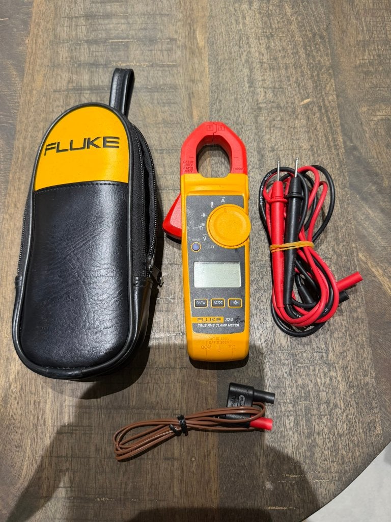 Fluke 324 True RMS Clamp Meter, Bricolage & Construction, Enlèvement ou Envoi, Utilisé, Électricité