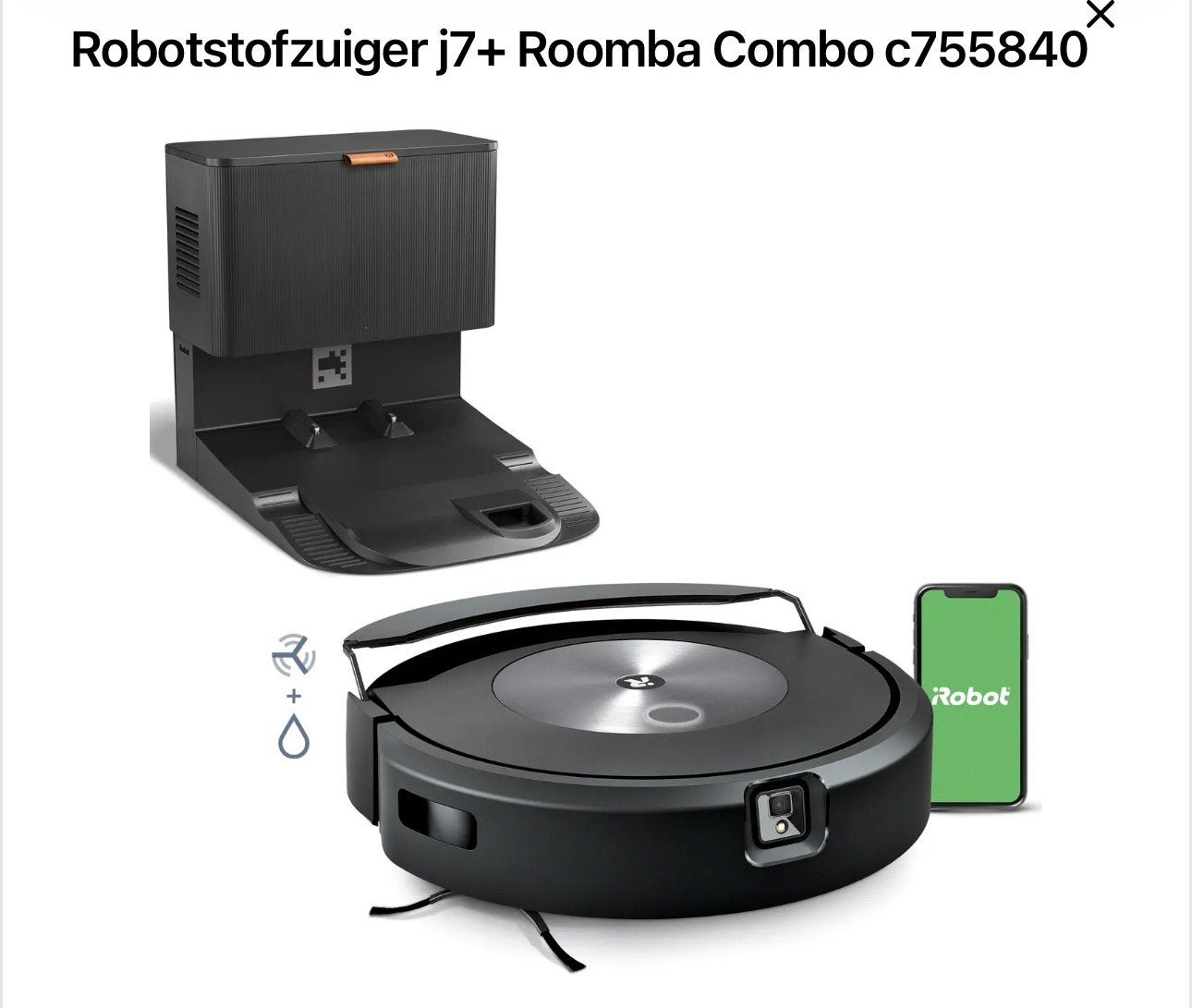 iRobot Robotstofzuiger j7+ Combo C755840 - Prima toestel, Maison & Meubles, Enlèvement ou Envoi