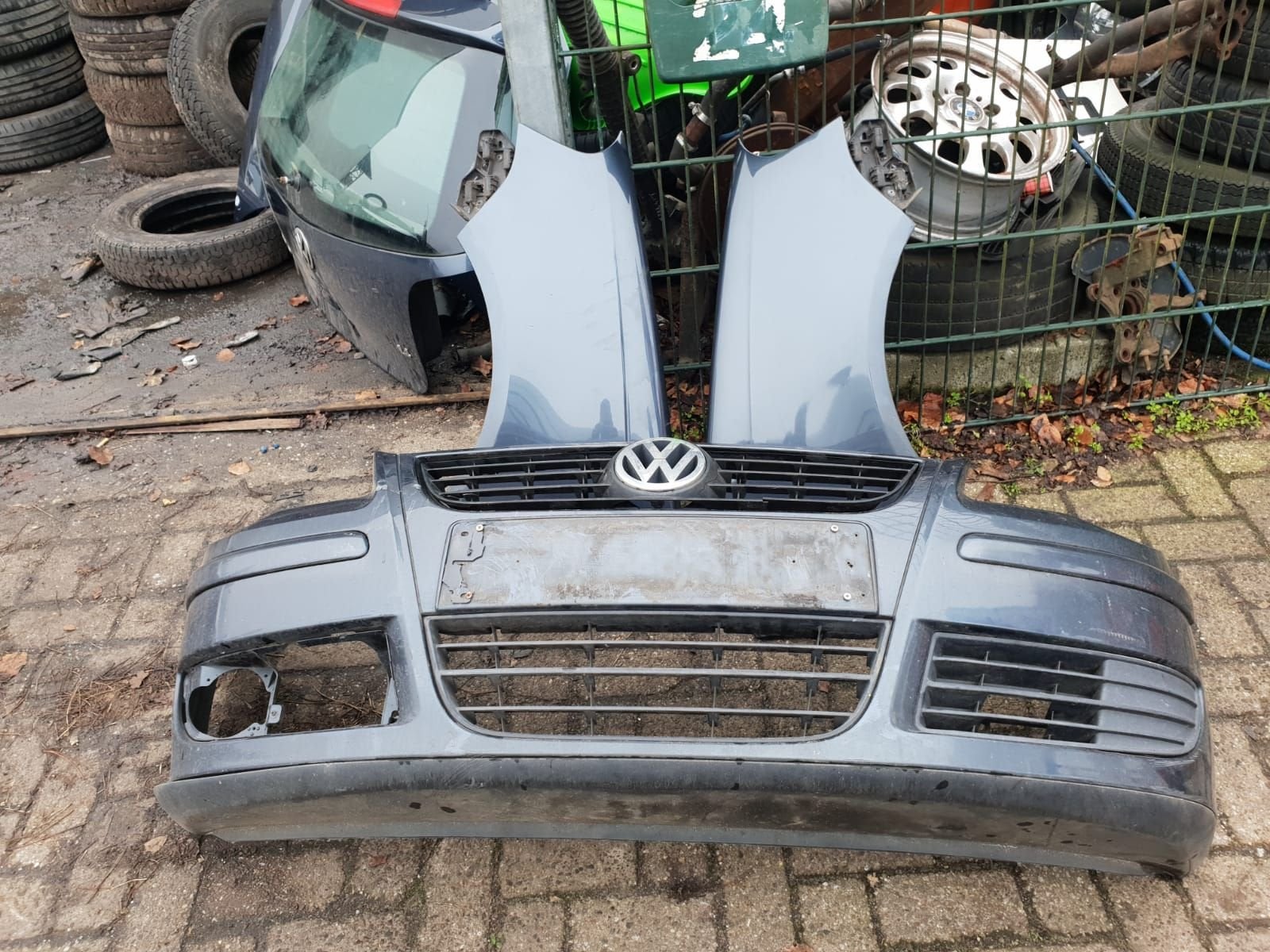 VW POLO VOORBUMPER +VOORSCHERMEN BJ 2006 TOT 2008, -, Utilisé, -, Avant