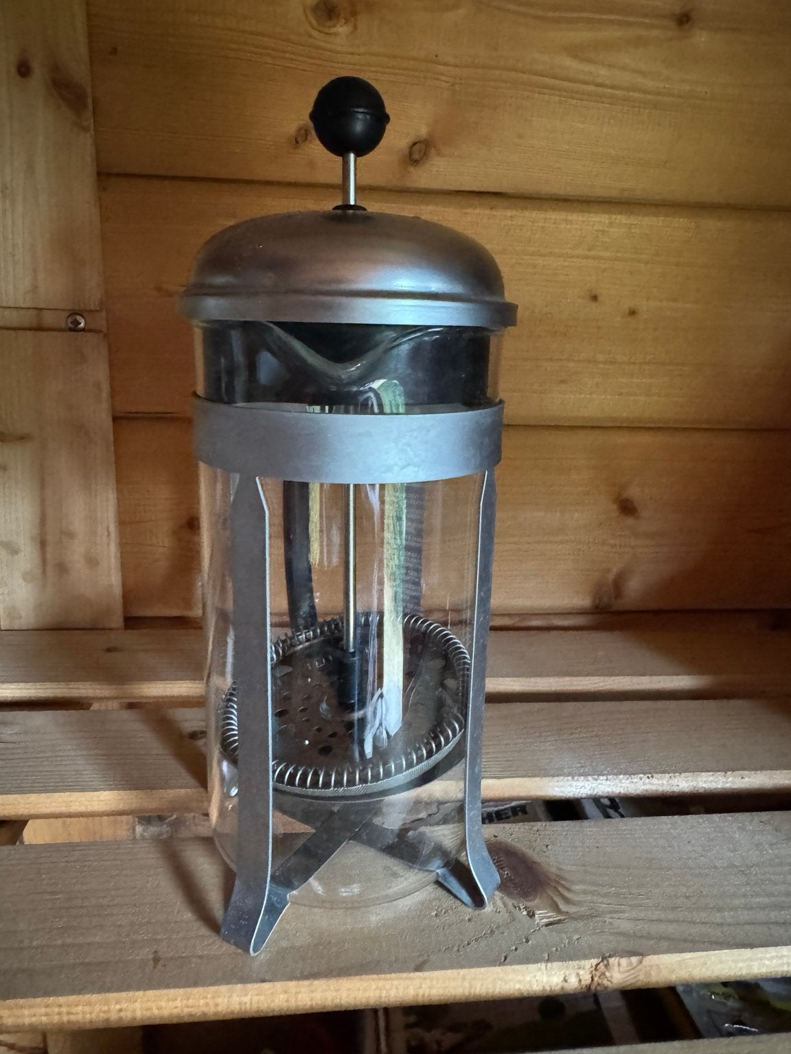 Oud BODUM koffiezetapparaat voor Franse pers — Retro-ontwerp, Elektronische apparatuur, Koffiezetapparaten, Gebruikt, 10 kopjes of meer
