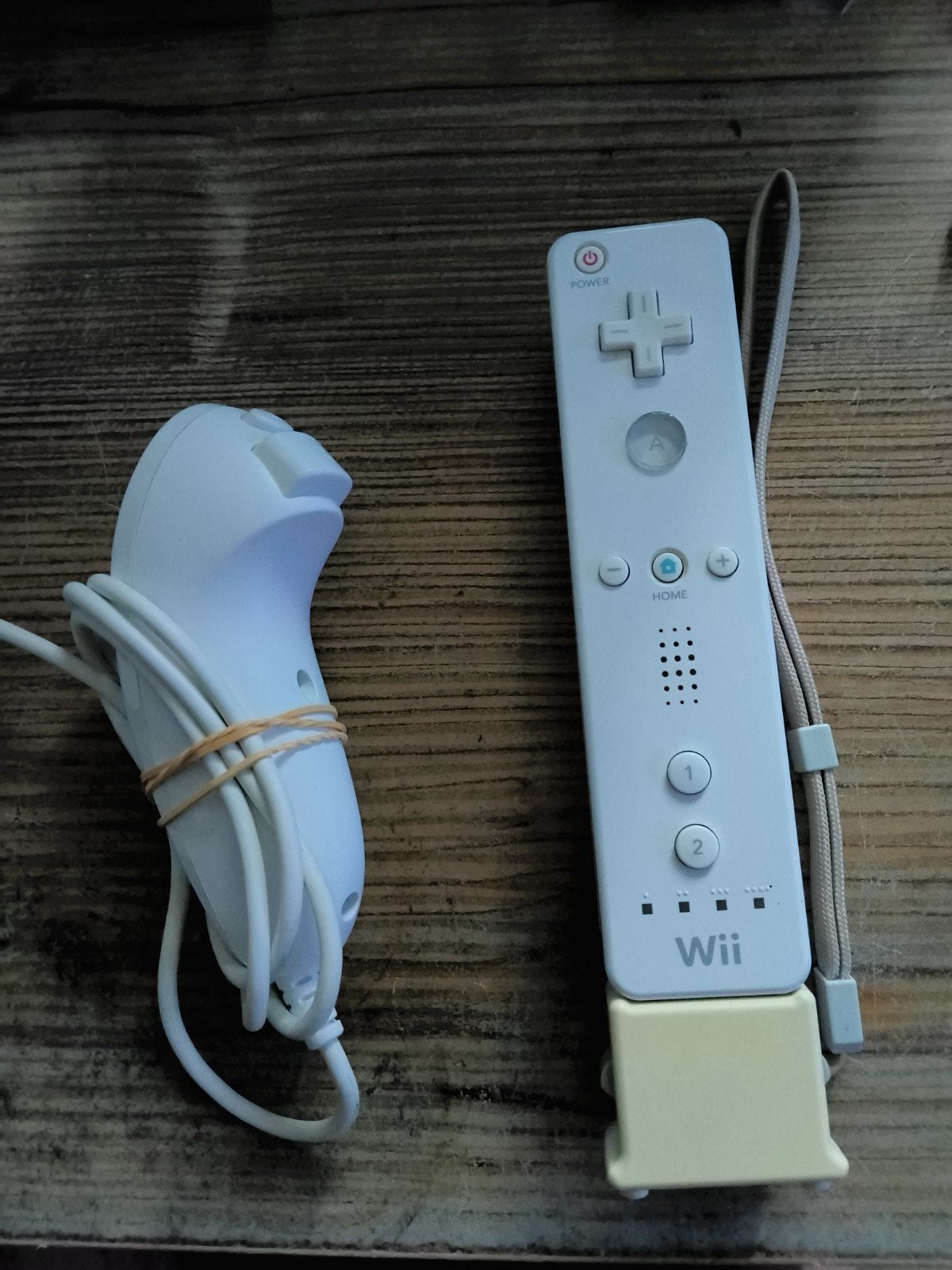 Wii remote controller met motion plus adapter en nunchuk, Games en Spelcomputers, Gebruikt, Verzenden, Draadloos, Wii-mote of Nunchuck