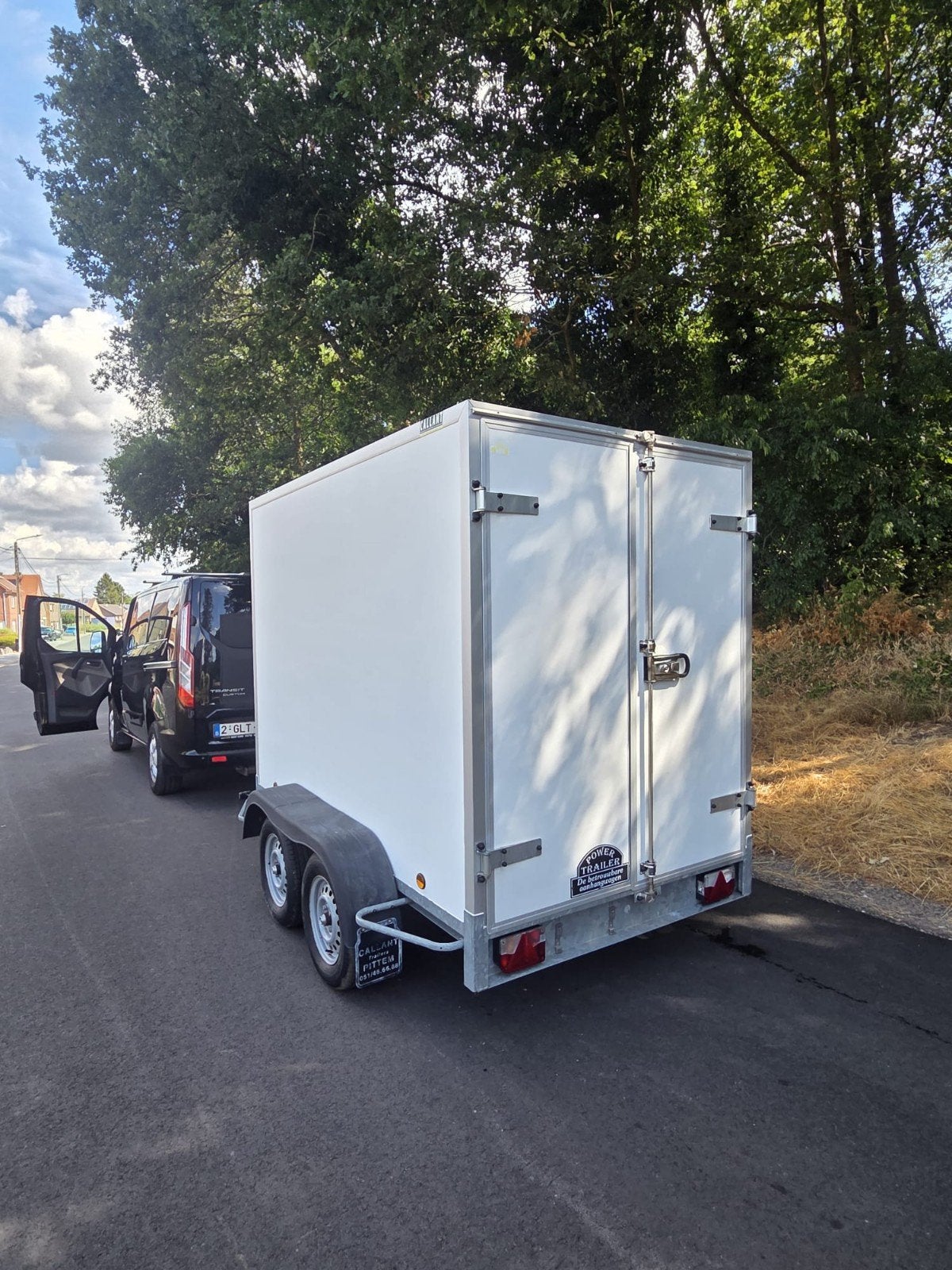 gesloten aanhanger dubbel asser 750kg MTM topstaat, Autos : Divers, Remorques, Enlèvement