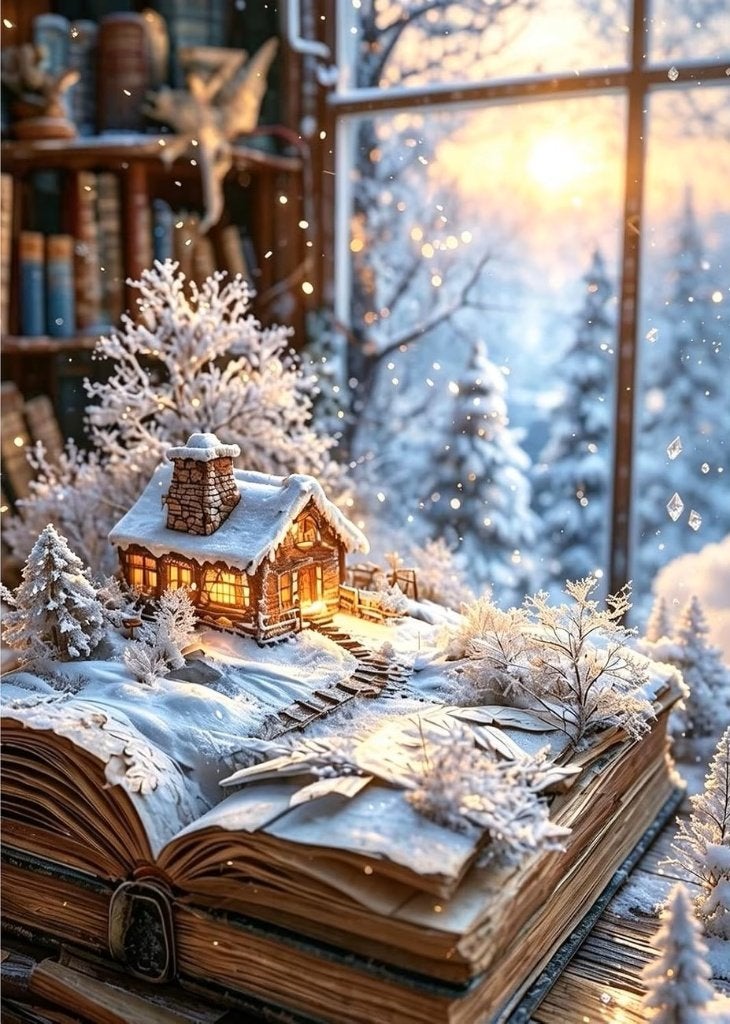 30x20cm Diamond Painting kerst boek (rond) nr 361, Nieuw, Ophalen of Verzenden, Kerstmis, Educatief