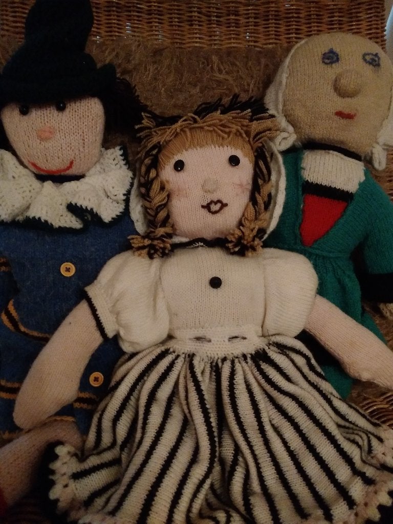Poupées vintage au crochet. 3 pièces, Envoi