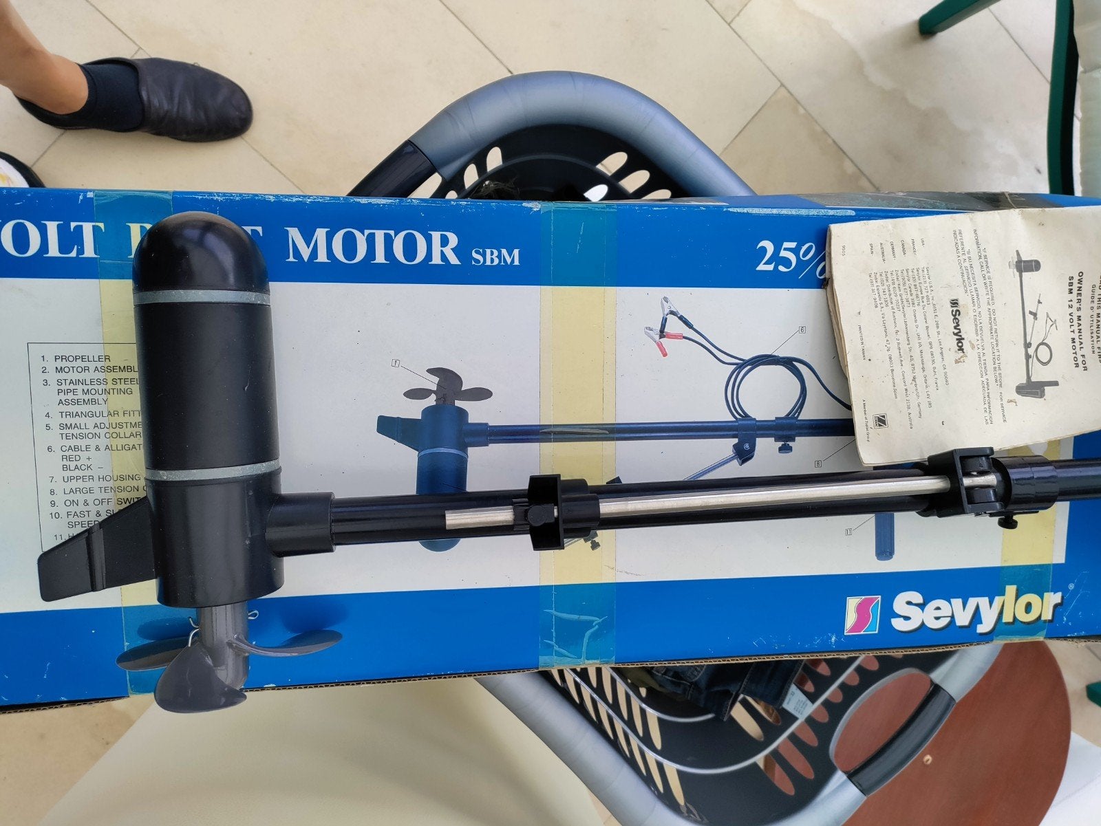 electrische buitenboordmotor, Ophalen