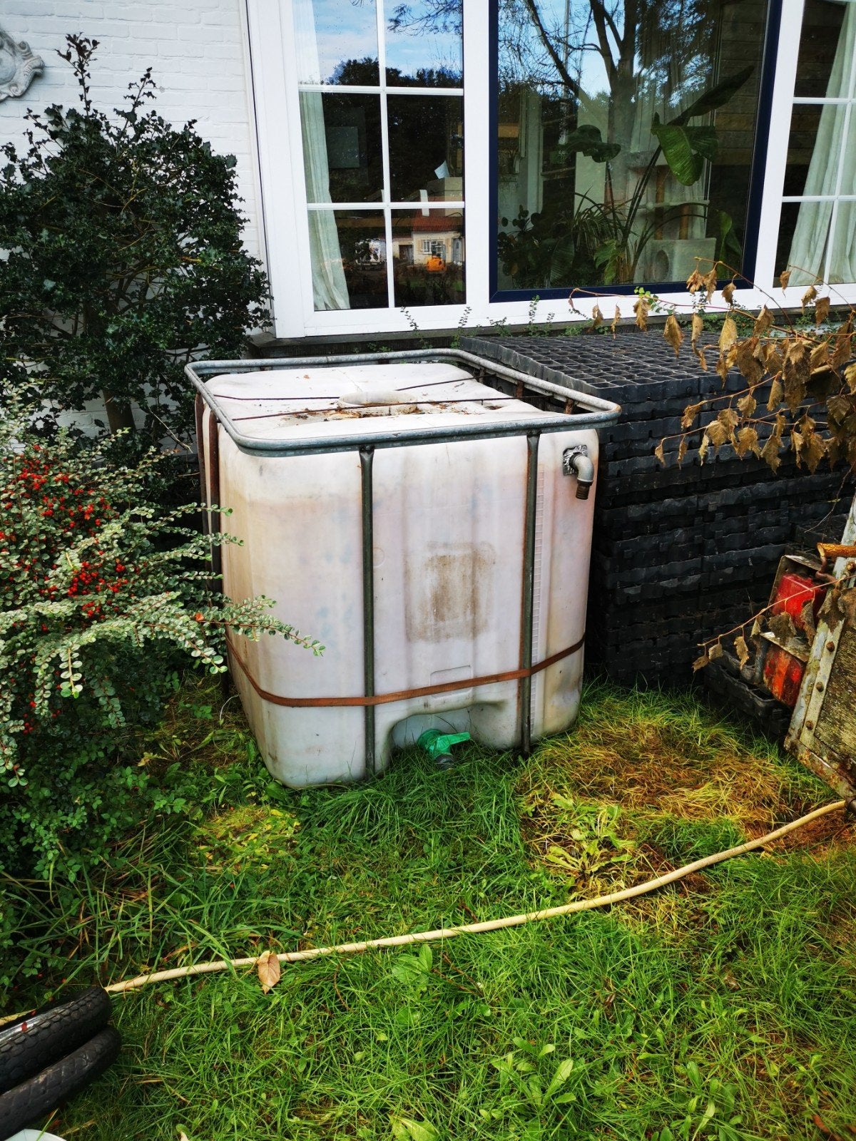 gratis IBC container 1000l koppelvat, Ophalen, Gebruikt