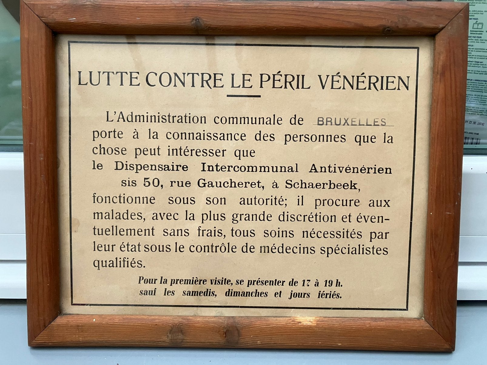 Document Lutte contre le peril venerien, Antiek en Kunst, Ophalen
