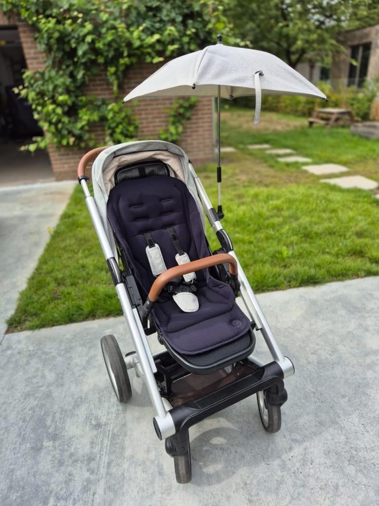 Mutsy I2 Kinderwagen – Complete set met accessoires, Gebruikt, Mutsy, Verstelbare duwstang, Ophalen