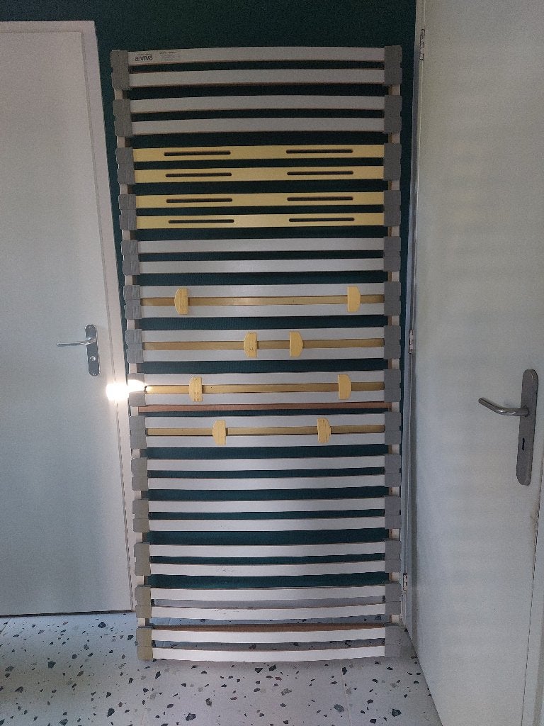 2 identieke lattenbodems vr 2 persoonsbed, Ophalen, 90 cm, Eenpersoons, Zo goed als nieuw