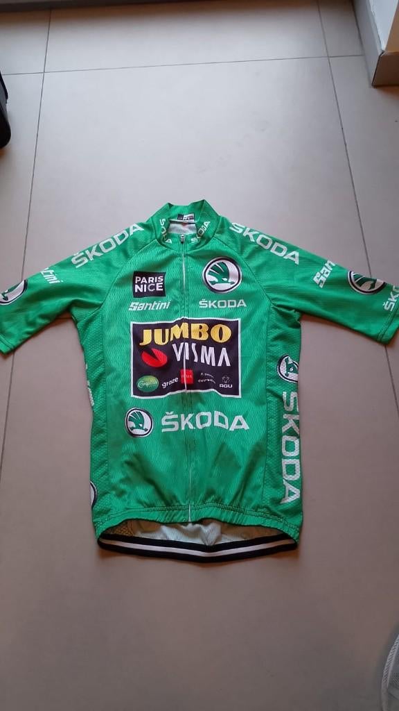 wielershirt groene trui parijs nice  jumbo visma XXS, Ophalen of Verzenden
