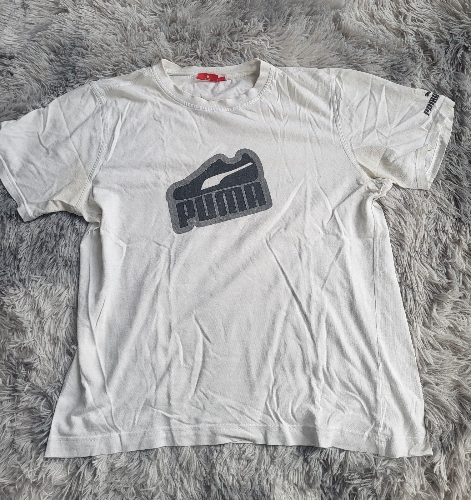 Puma Downtown Graphic wit T-shirt — Basketballogo — Maat L, Maat 52/54 (L), Verzenden, Wit, PUMA