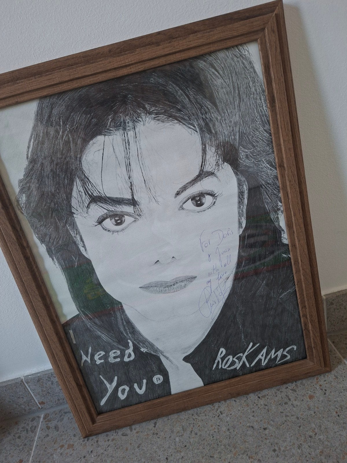 Poster Michael Jackson getekend, Ophalen