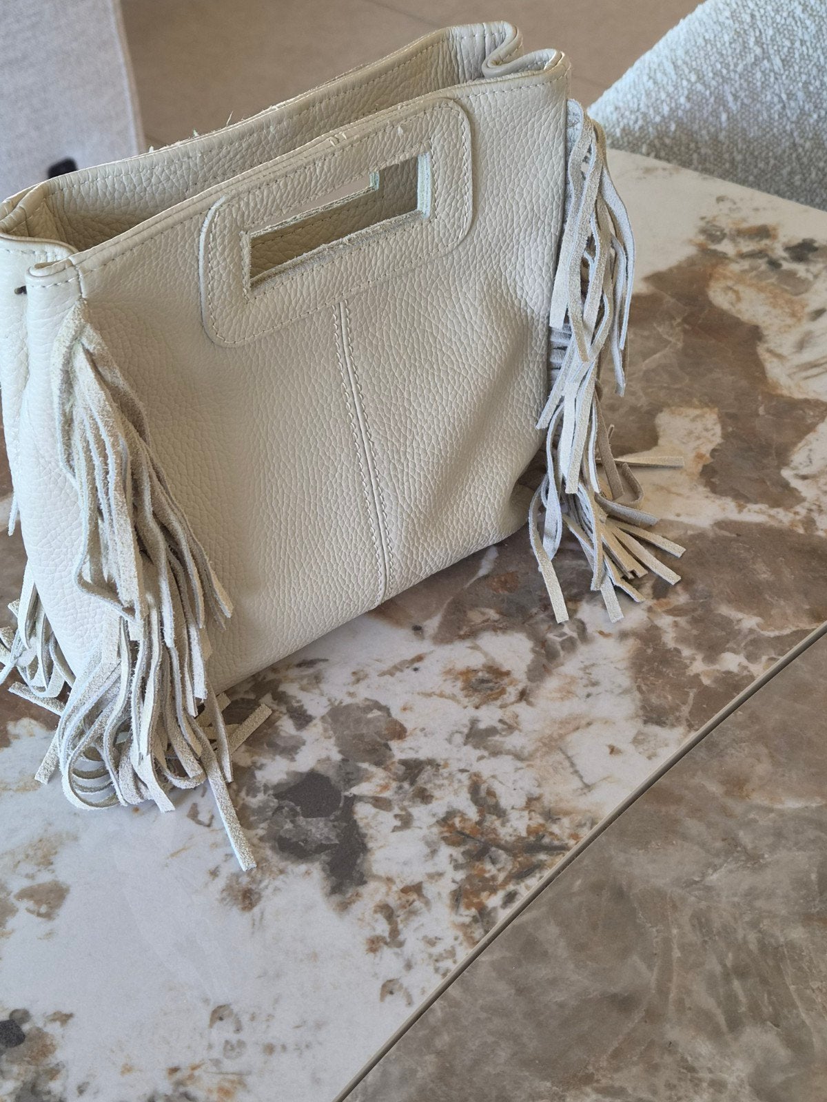 Keizachte leren handtas, Ibiza stijl, Ophalen of Verzenden