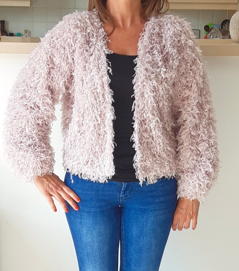 Trendy roze cardigan, Ophalen of Verzenden, Zo goed als nieuw, Maat 36 (S), Roze