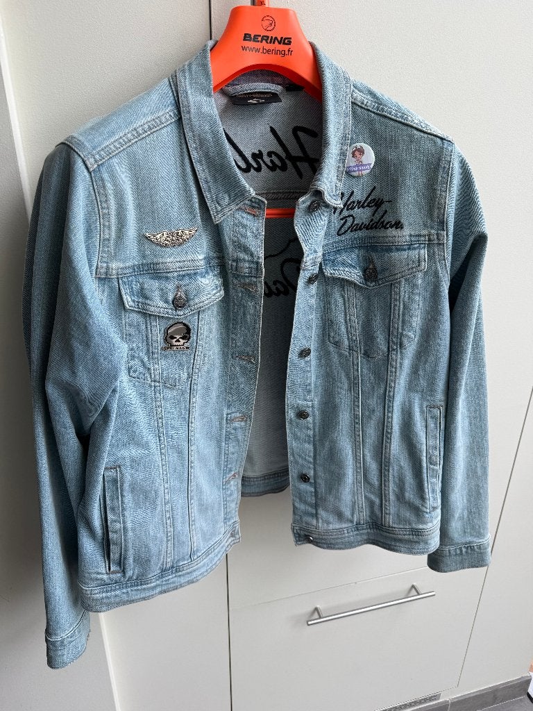 Jeans vest Harley Davidson (XL), Harley-Davidson, Jas | textiel, Ophalen of Verzenden, Dames
