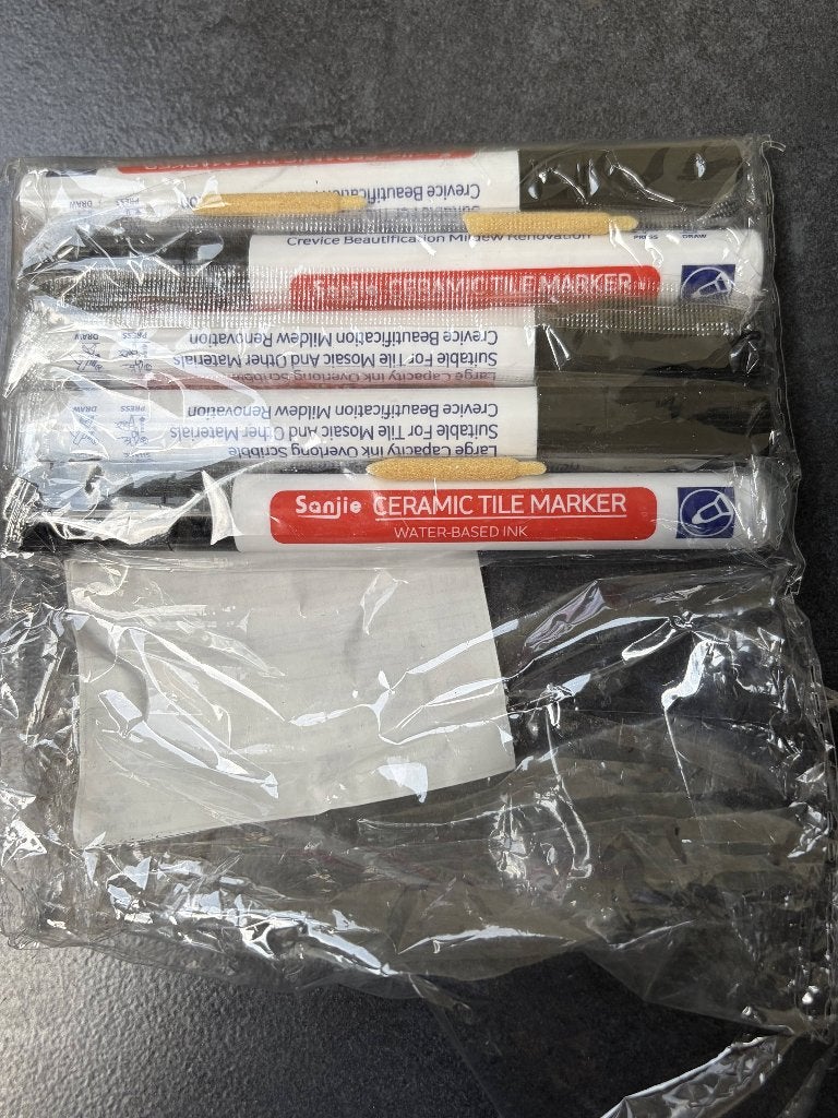 5 DIY keramische voegverf in stiftvorm - zwart, Bricolage & Construction, Enlèvement ou Envoi, Neuf, Noir