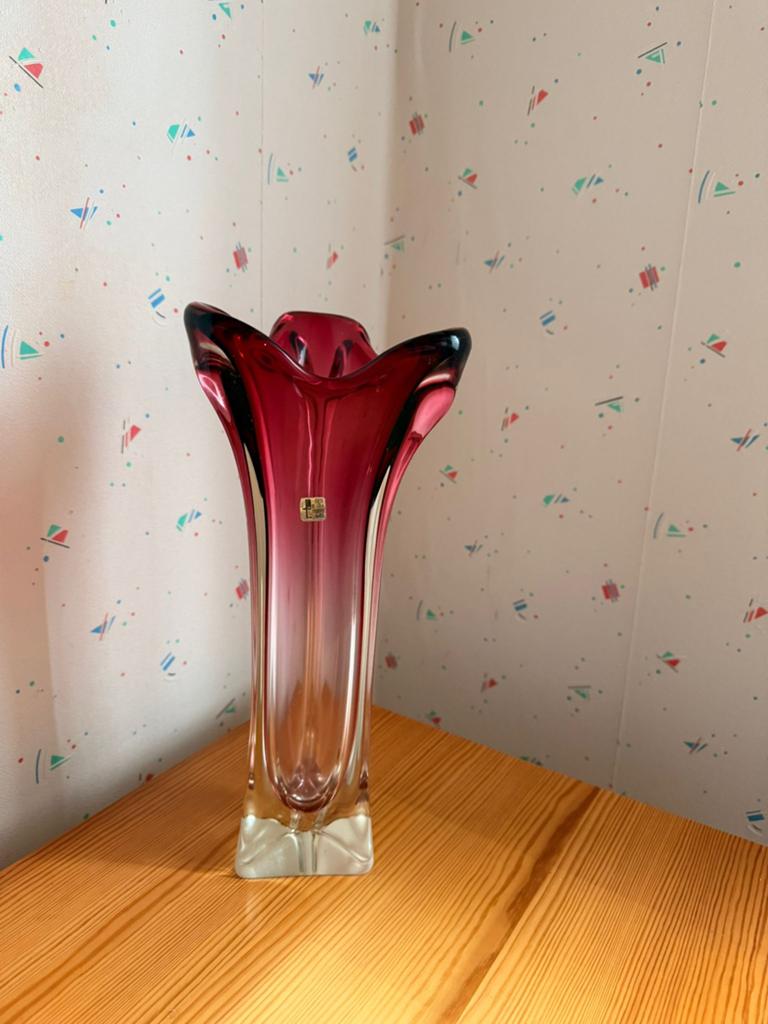 Vase Murano Sommerso - Fratelli Toso - « Chambord », Enlèvement