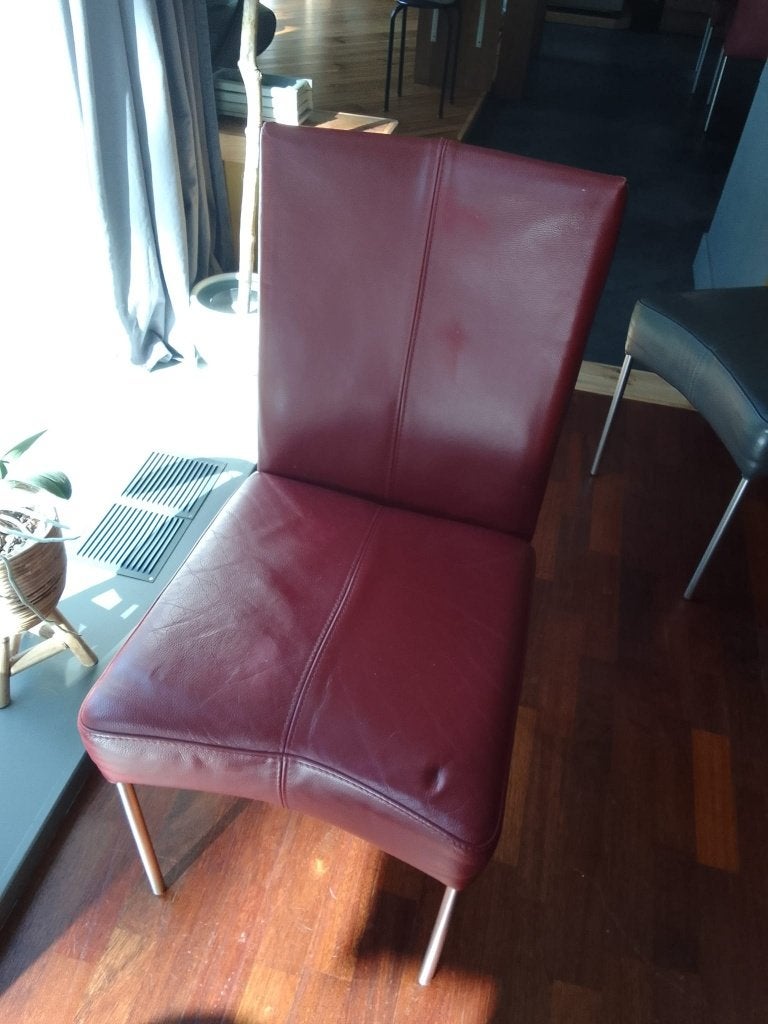 Leren designstoelen, Gris, Enlèvement, Cuir, Cinq, Six Chaises ou plus