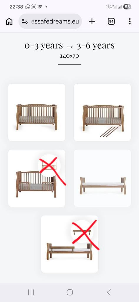 Woodies meegroeibed 0-6 jaar. 70x140 met matras, Kinderen en Baby's, Traphekjes, Ophalen