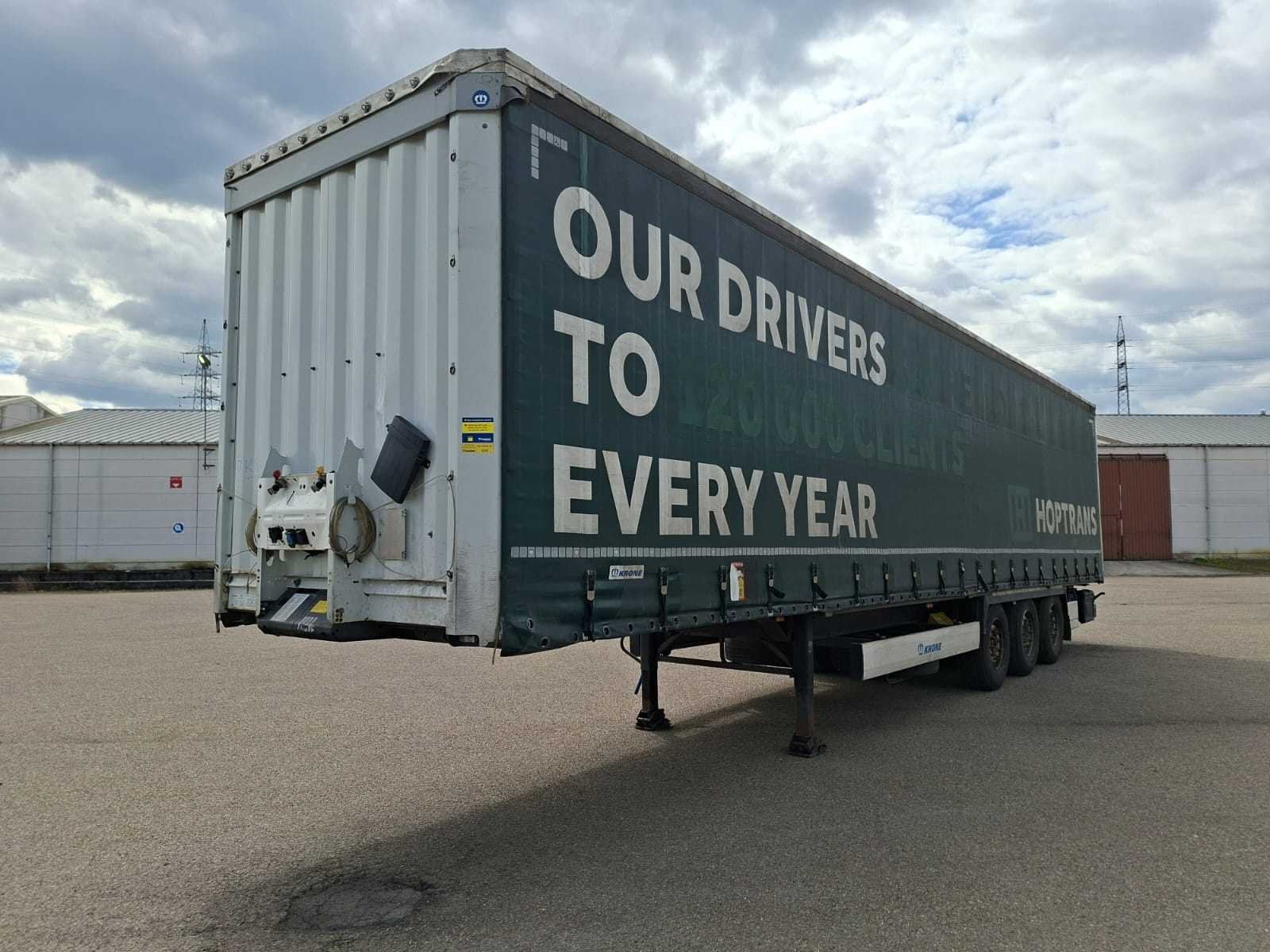 2018 Krone Oplegger/schuifzeiltrailer - 3 assen - 39T, Auto's, Vrachtwagens, Overige brandstoffen, Bedrijf, Aanhangers en Opleggers