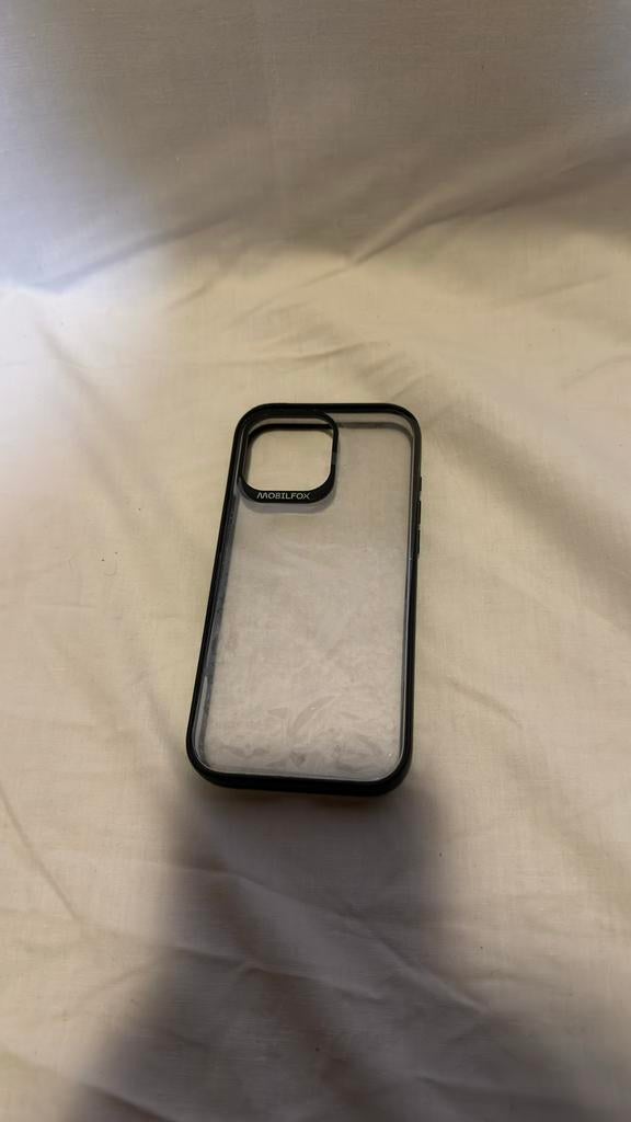 Mobilfox Hoesje Voor iPhone 16 Pro Max! Transparant/Zwart!, IPhone 16 Pro Max, Zwart, Hoesje of Tasje, Ophalen of Verzenden