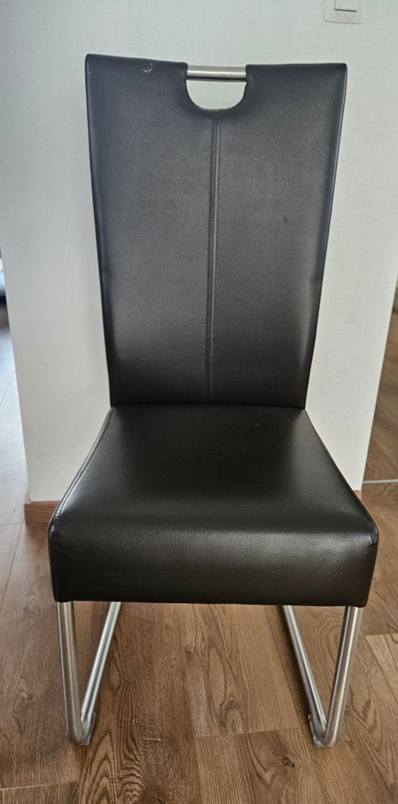 6 Chaises en cuir brun, Maison & Meubles, Chaises, Enlèvement, Brun, Cuir