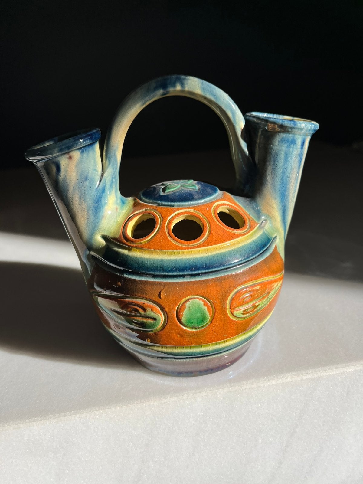 1920/30 Vlaams Aardewerk kruik vaas Art Deco poterie flaman, Antiek en Kunst, Ophalen of Verzenden