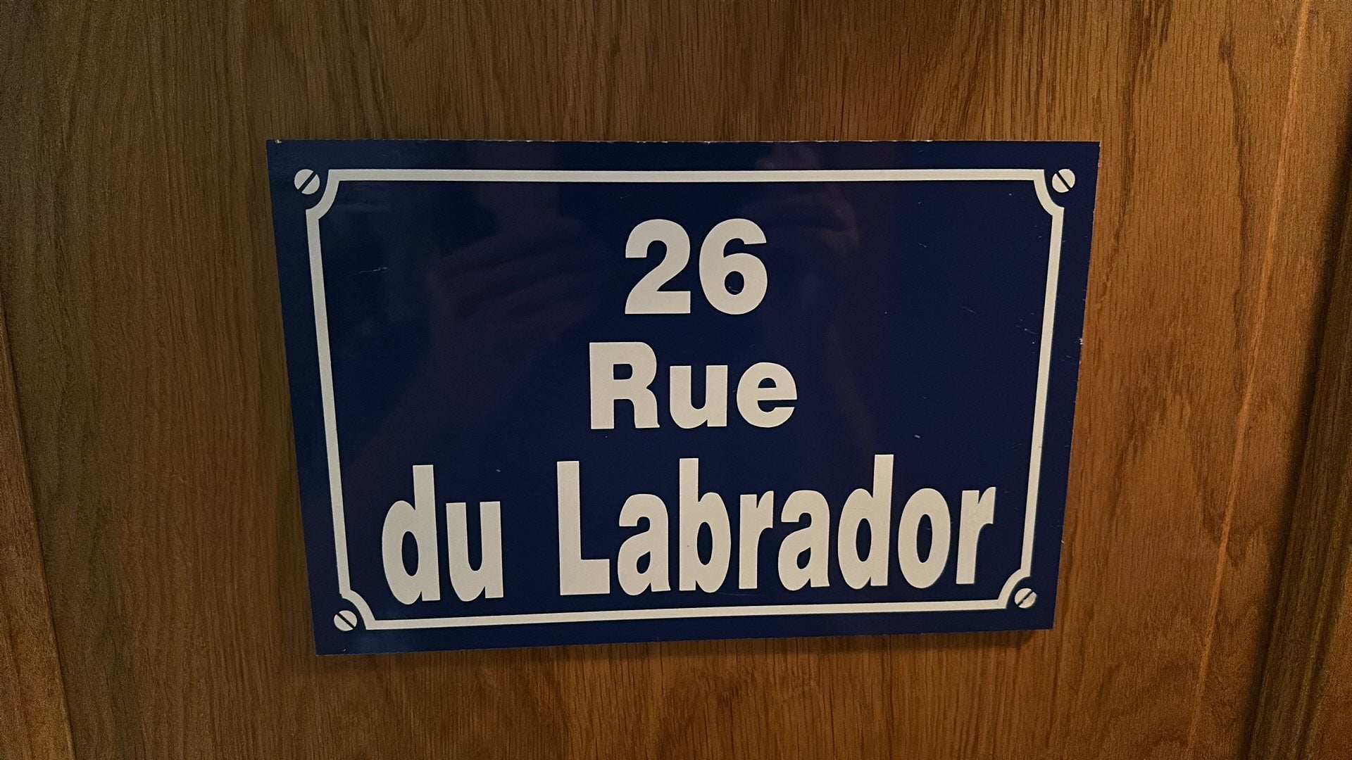 Naamplaat rue du Labrador, Enlèvement ou Envoi, Tintin, Neuf, Statue ou Figurine