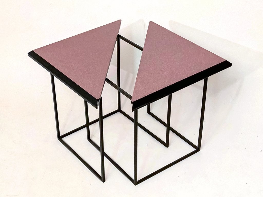 bijzettafel postmodern "split-table", 45 tot 60 cm, Minder dan 55 cm, Gebruikt, Post modern Memphis stijl