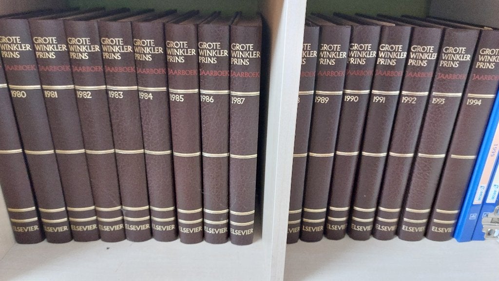 Jaarboeken WP 1979 t/m 1994, Livres, Série complète, Enlèvement, Winkler Prins, Général