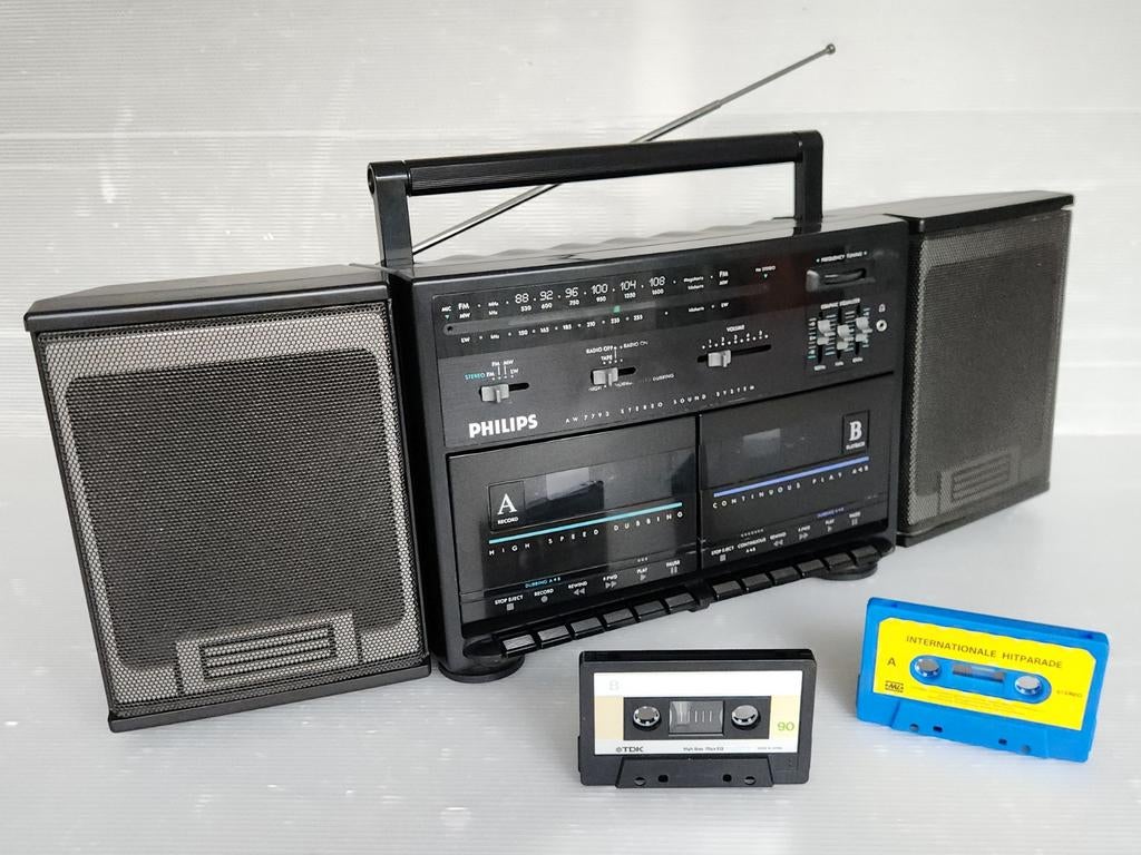 Ghettoblaster 80's soundmachine, Ophalen of Verzenden, Zo goed als nieuw, Radio