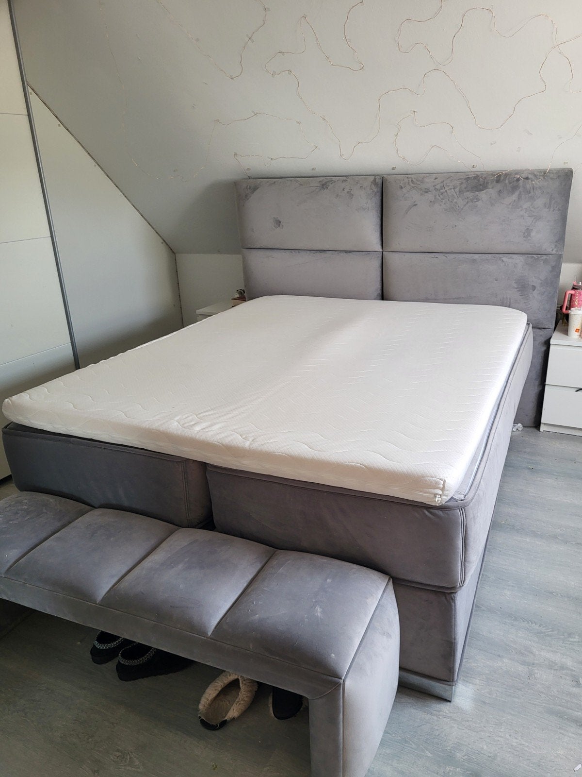 boxspring 160x200, Ophalen, Tweepersoons, Zo goed als nieuw, 200 cm