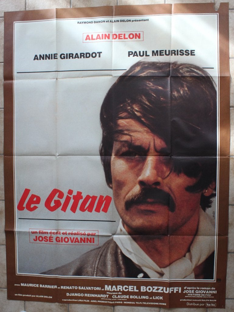 filmaffiche Alain Delon Le gitan Franse filmposter XL, Enlèvement ou Envoi, Rectangulaire vertical, Comme neuf, Cinéma et TV