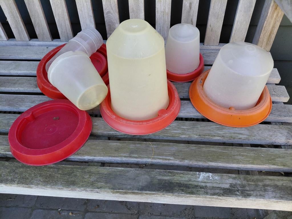 lot drinkbakken voor kippen, Dieren en Toebehoren, Pluimvee | Toebehoren, Ophalen, Gebruikt, Drinken en Voederen