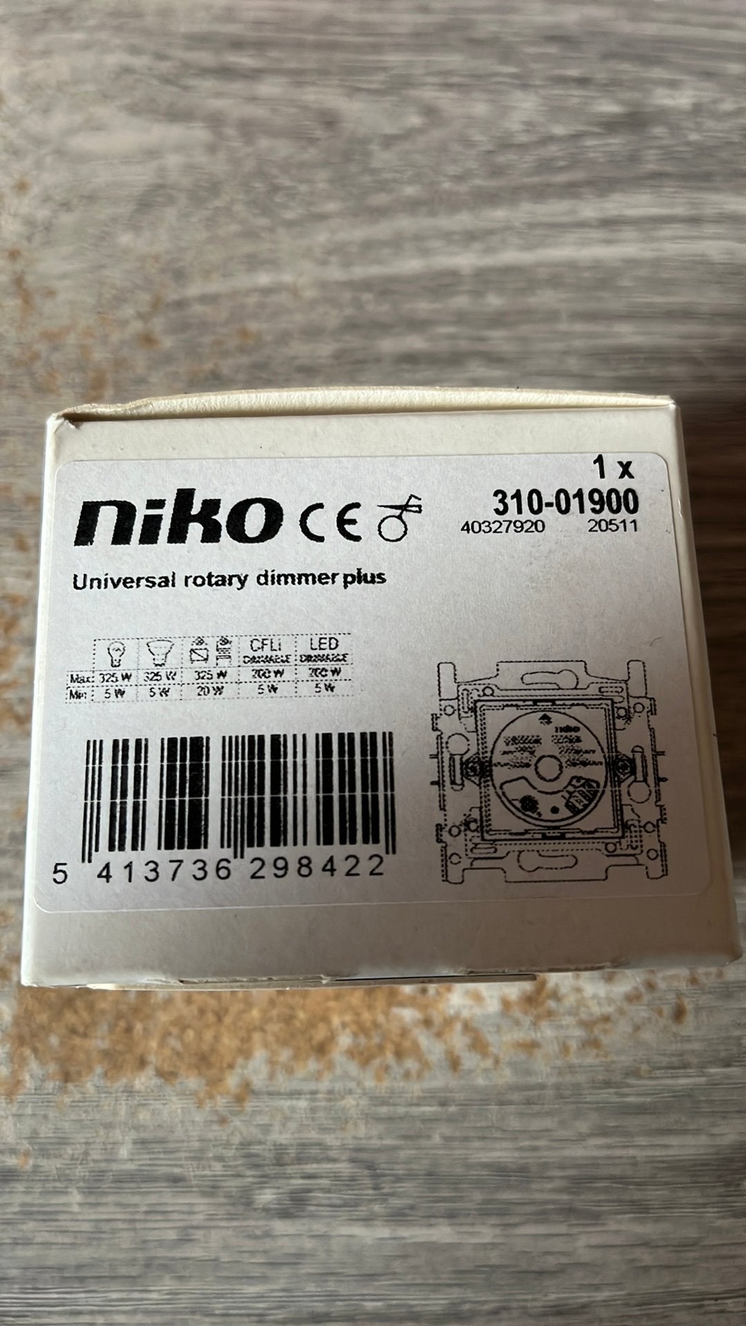 Niko 3 draads dimmer, Ophalen, Nieuw, 200 tot 500 watt, Overige typen